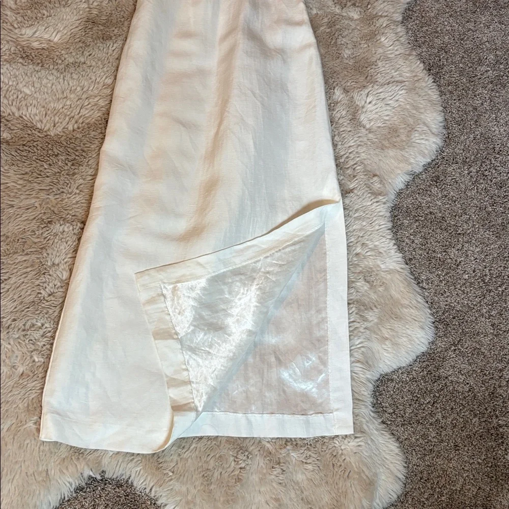 Madewell One Shoulder‎ Midi Linen Blend Dress